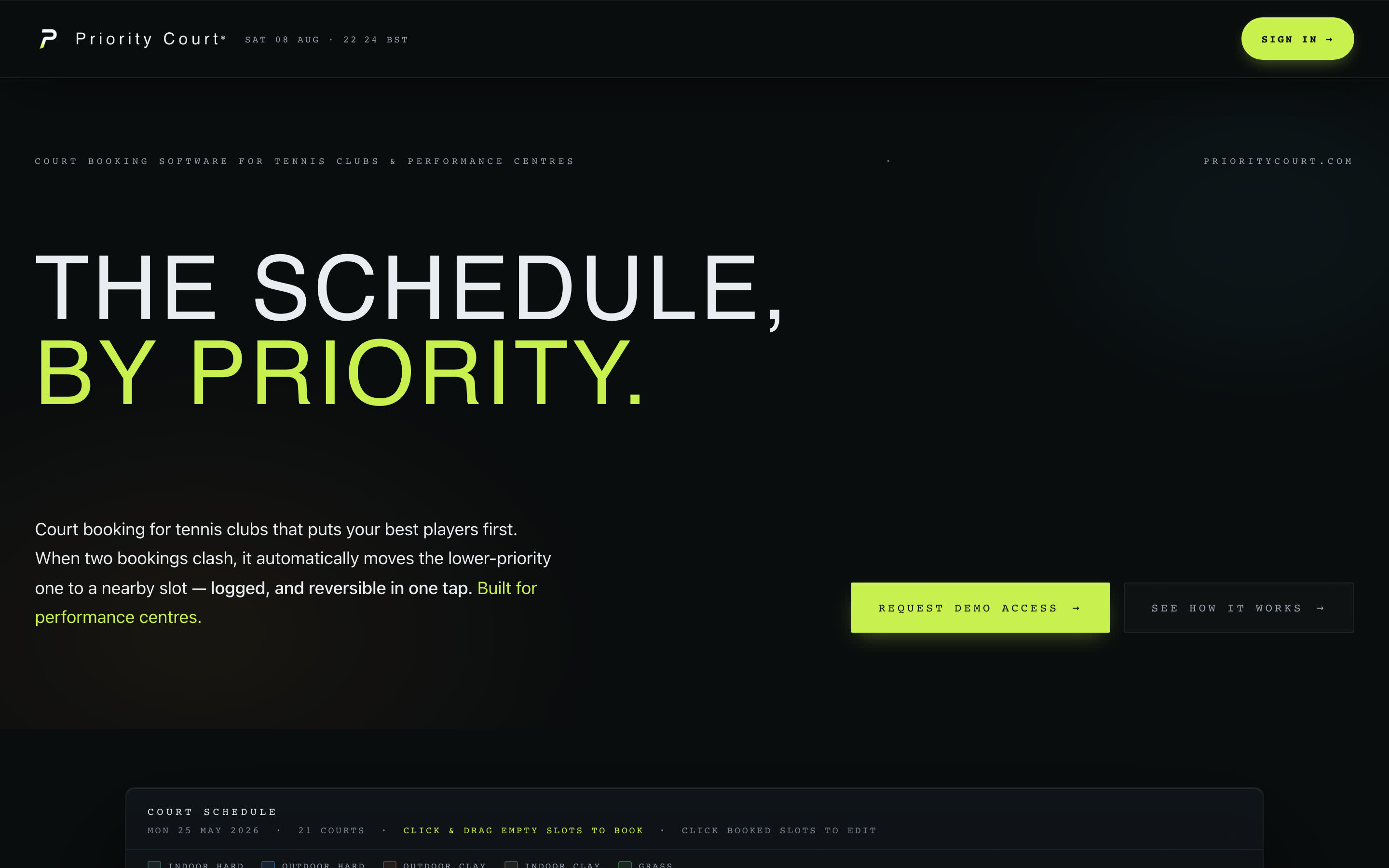 prioritycourt.com — the front door